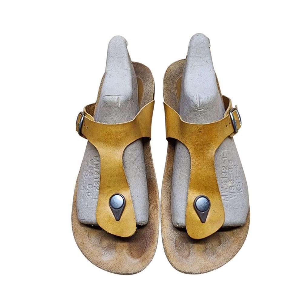 Yokono Sandals 7.5 Yellow Leather Flip Flop